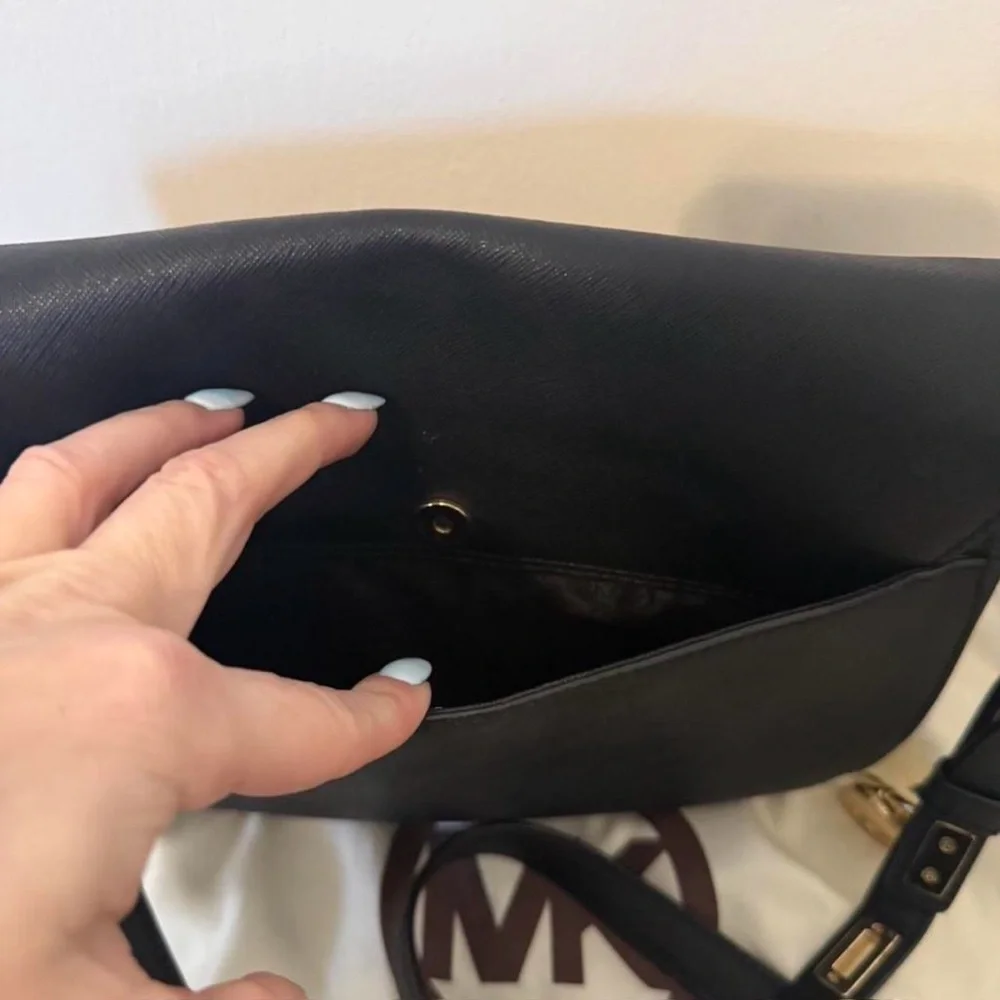 Michael Kors Black Saffiano Crossbody Bag